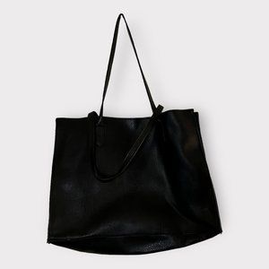 ASOS | Sleek Black Vegan Leather Work Bag - Fits Laptop!
